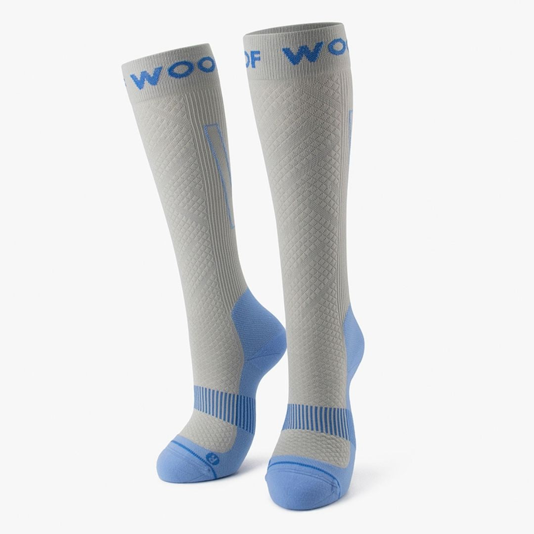 Performance Compression Socks, Grey and Blue
