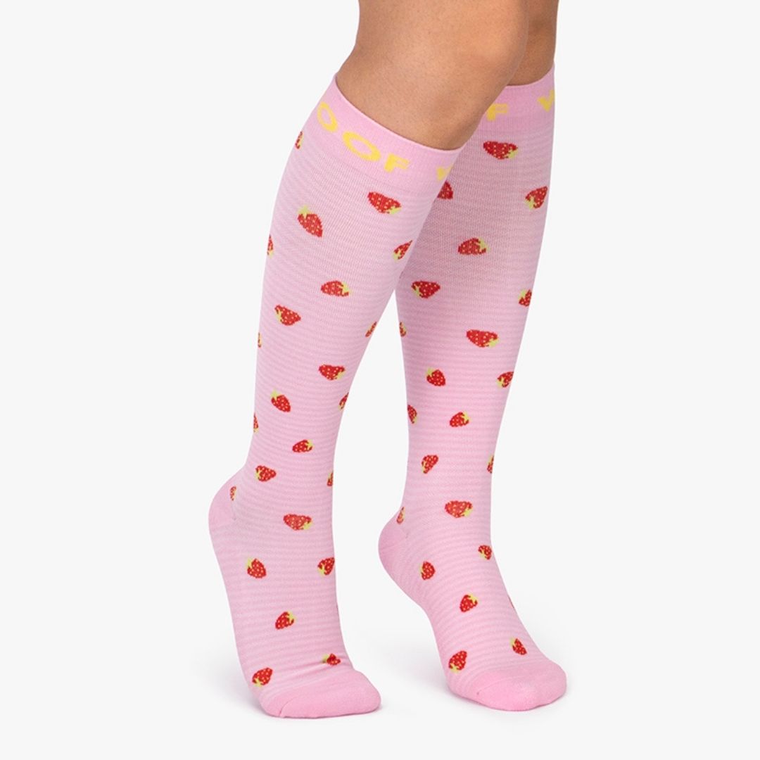 Strawberry Sprinkles Bamboo Compression Socks