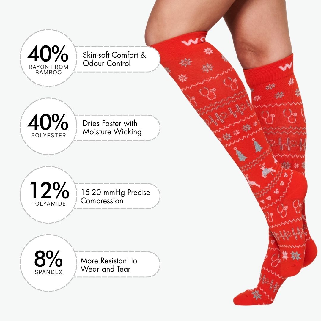 Christmas Sweater Bamboo Compression Socks