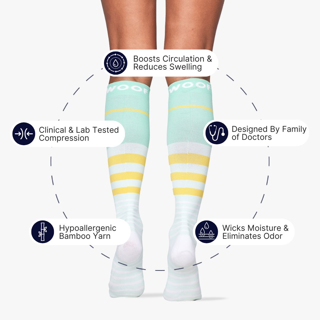 Merryl Stripe Bamboo Compression Socks